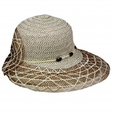 Silver Fever ® Mujer Summer Fancy Sun Hat Fits All Tan & Khaki 714983289092 eb-89495119